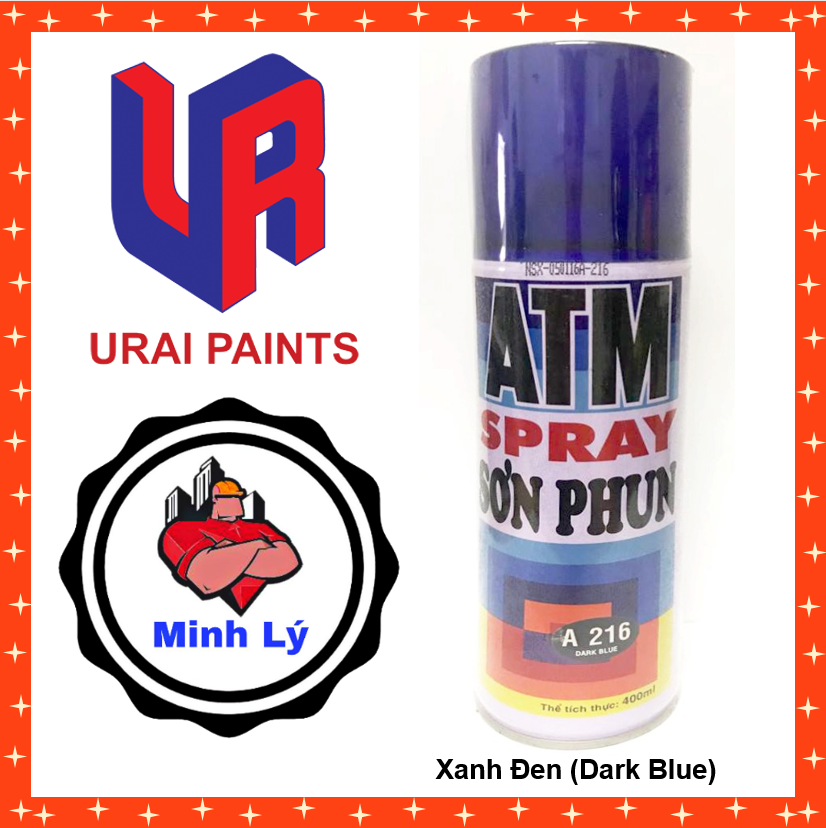 Sơn phun xanh đen a 216 dark blue atm spray cao cấp