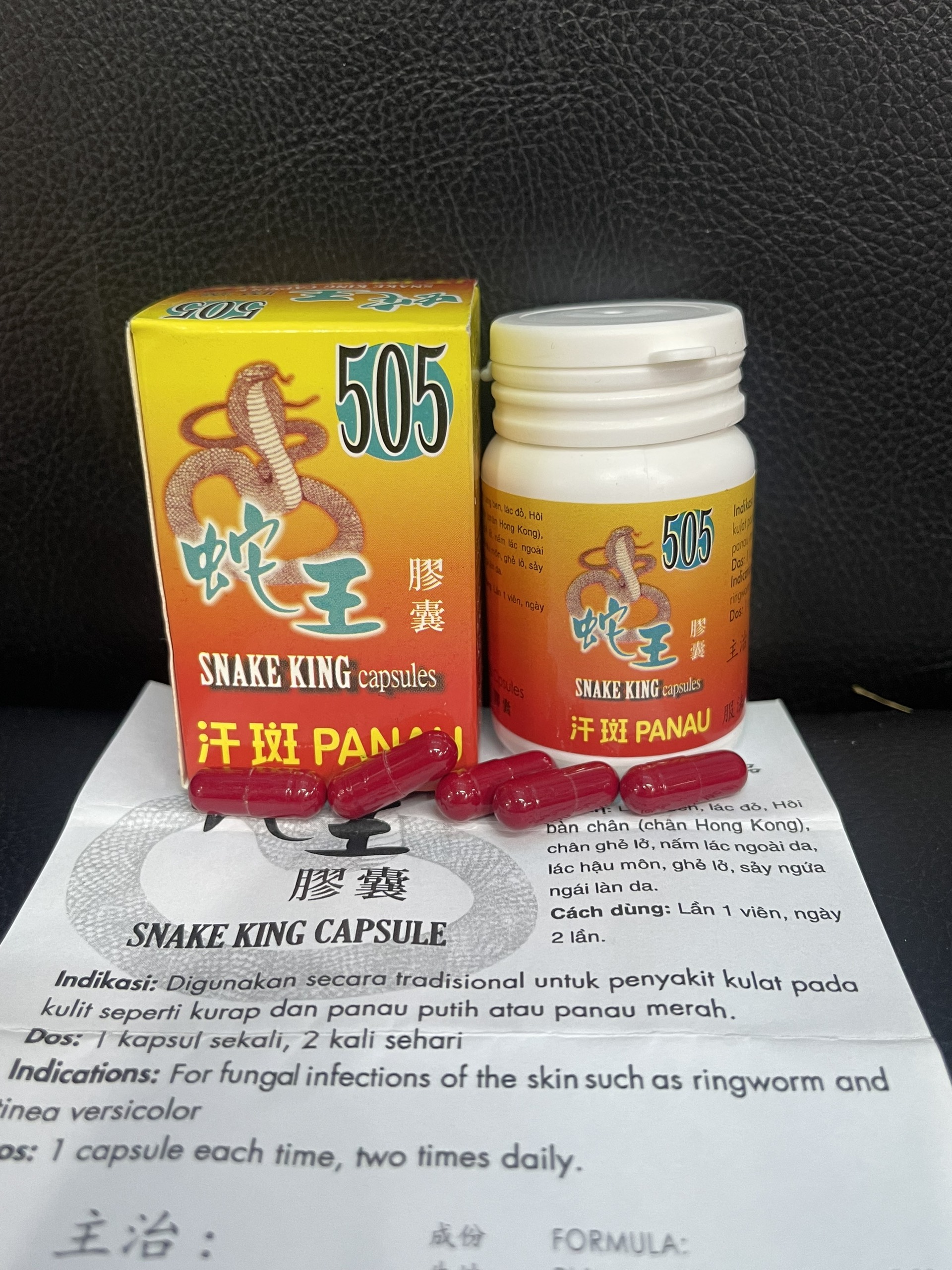 Xà vương 505 ngứa - snake king capsule 505