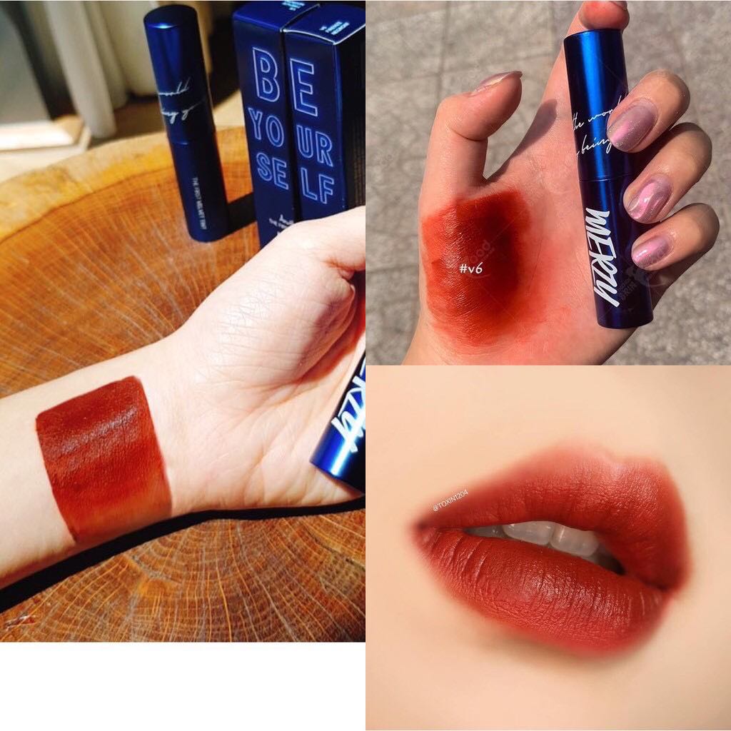 (V6 Vỏ xanh) Son kem lì Merzy The First Velvet Tint