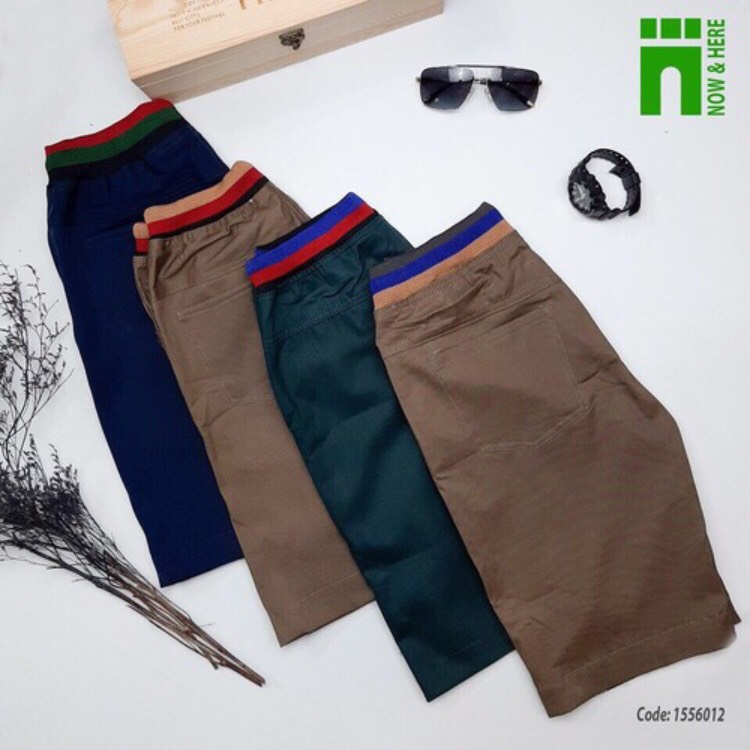 Quần short nam kaki lưng thun T115