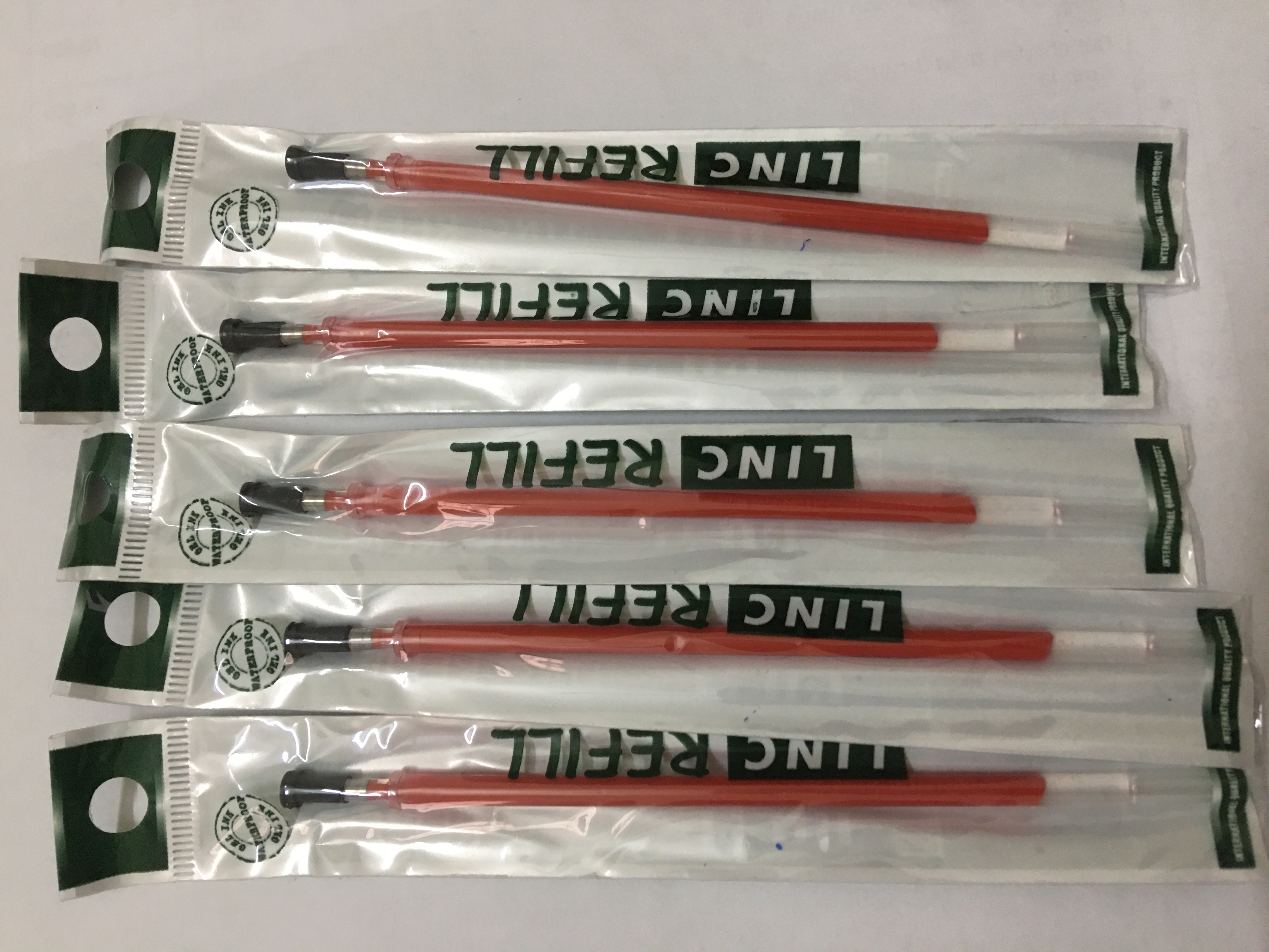 Combo 5 ruột Bút bi nước LINC Executive gel (Xanh, Đen, Đỏ)