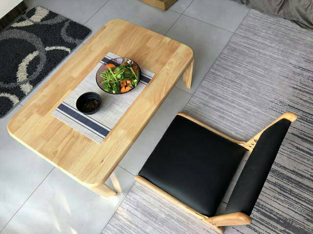 Ghế Ngồi Bệt Tựa Lưng Kiểu Nhật Bọc Da