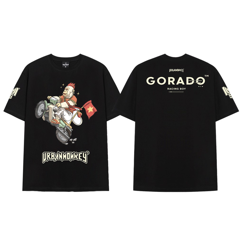Áo Thun [ Urban Monkey ] Gorado Racing Boy - Đen