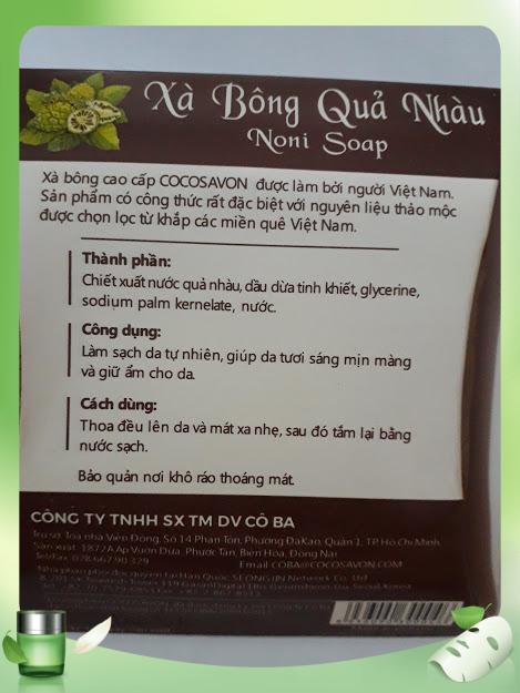 Xà Bông Trái Nhàu Cocosavon 100gr