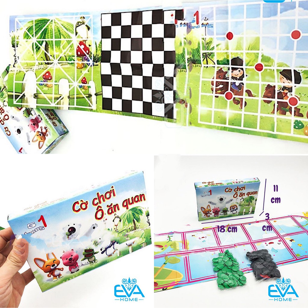 [HCM]Bộ Đồ Chơi Cờ Ô Quan- Cờ Vây-Cờ Gánh- Cờ Caro 4 Trong 1