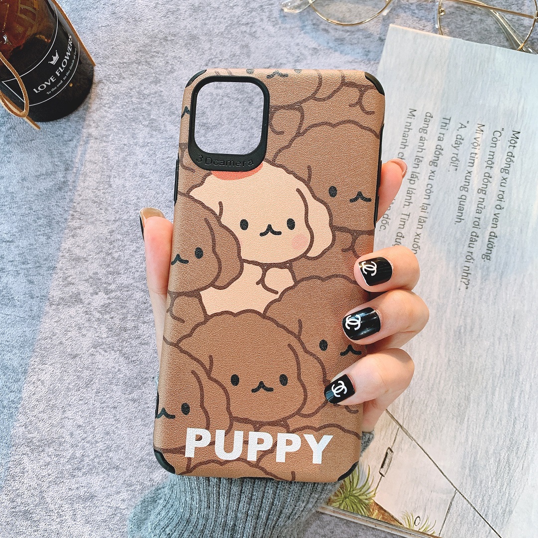 Ốp Lưng Da IMD Dinosaur x Puppy