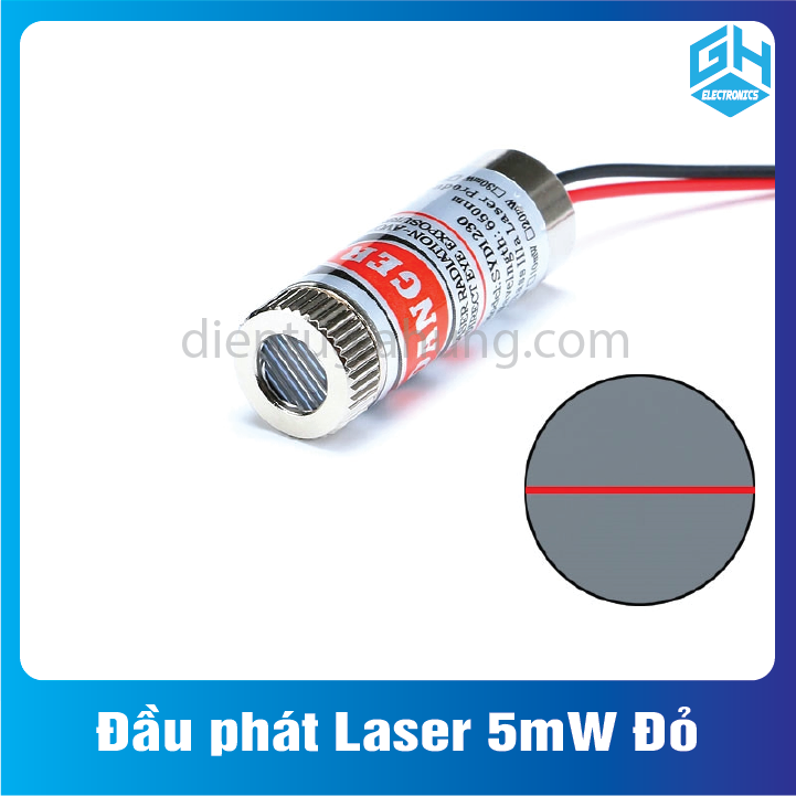 Đầu phát Laser 5mW Đỏ nhiều loại