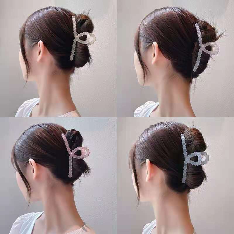 Kẹp tóc hạt kiểu hàn quốc nhiều màu trong suốt
