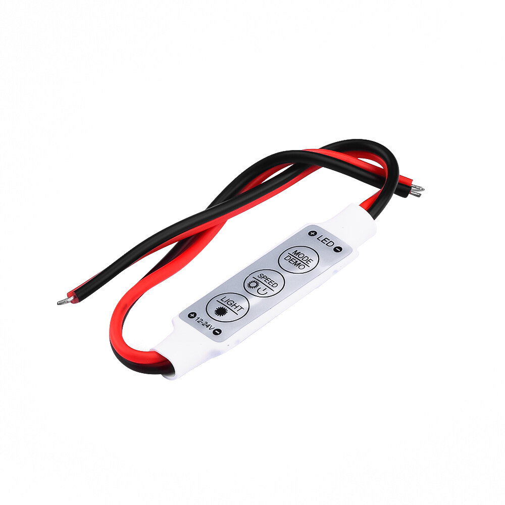 Diymore Đèn LED Slope Mini 12V Có Bộ Điều Khiển Mờ Và Công Tắc Bật Tắt 3528 5050