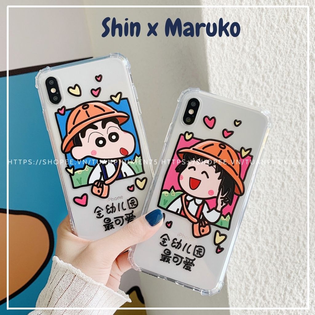 Ốp Lưng Iphone ⚡ Ốp Iphone Shin & Maruko ⚡ Iphone6/6s/7/7plus/8/8plus/x/xs/xsmax/11/11promax