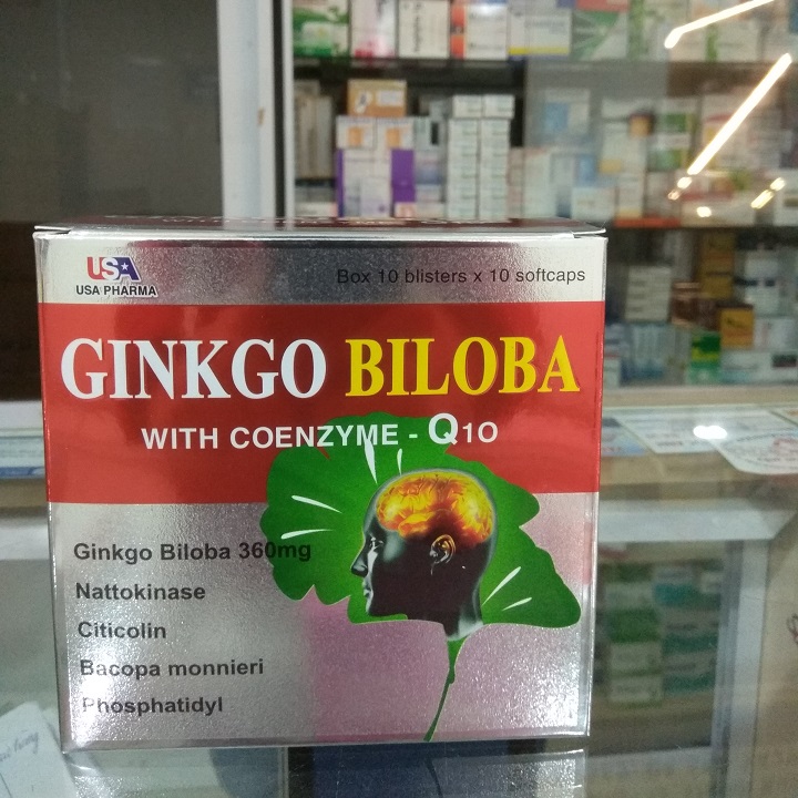 COMBO 2 Hộp Hoạt  huyết dưỡng não GINKGO BILOBA WITH COENZYM Q10