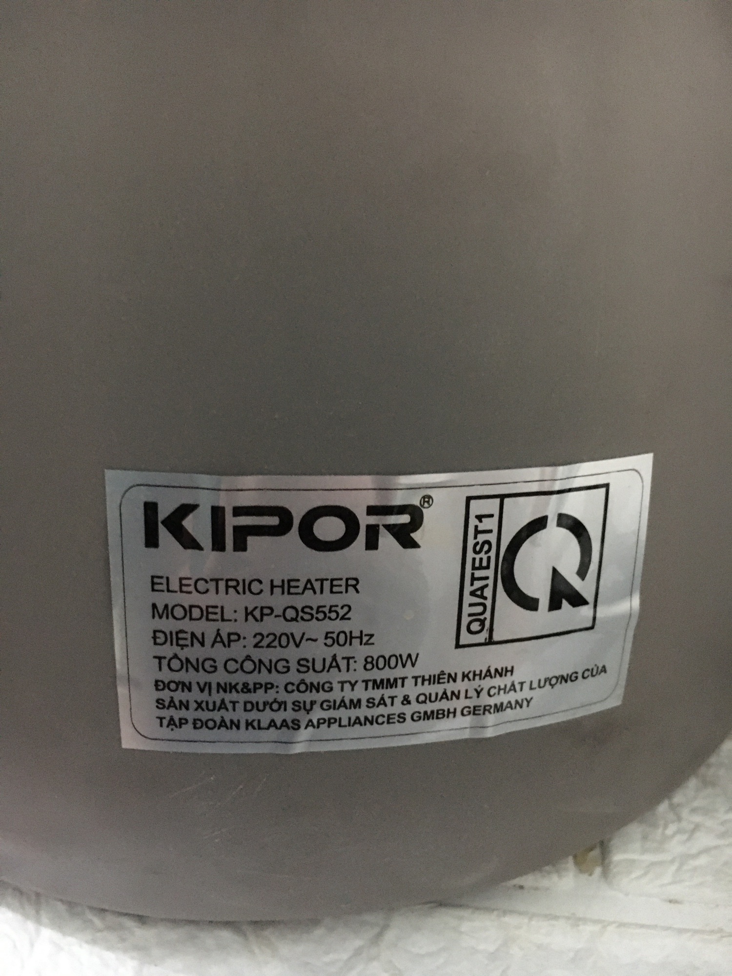 quạt sưởi ấm Kipor