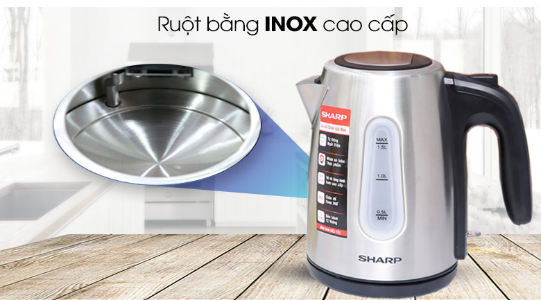 Bình đun siêu tốc Sharp 1.5 lít EKJ-15EVS-ST