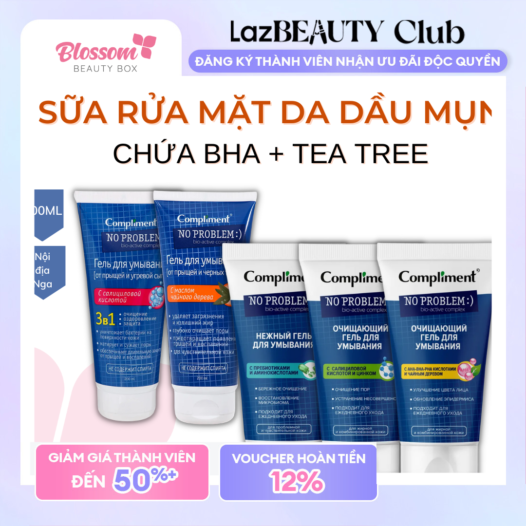 [Blossom] SỮA RỬA MẶT NO PROBLEM COMPLIMENT 200ML