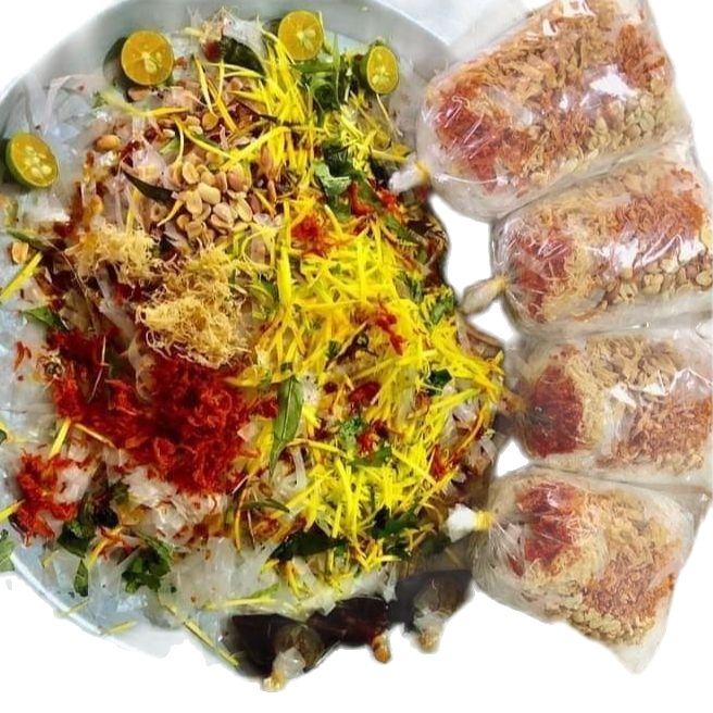 1 bịch bánh tráng siu topping
