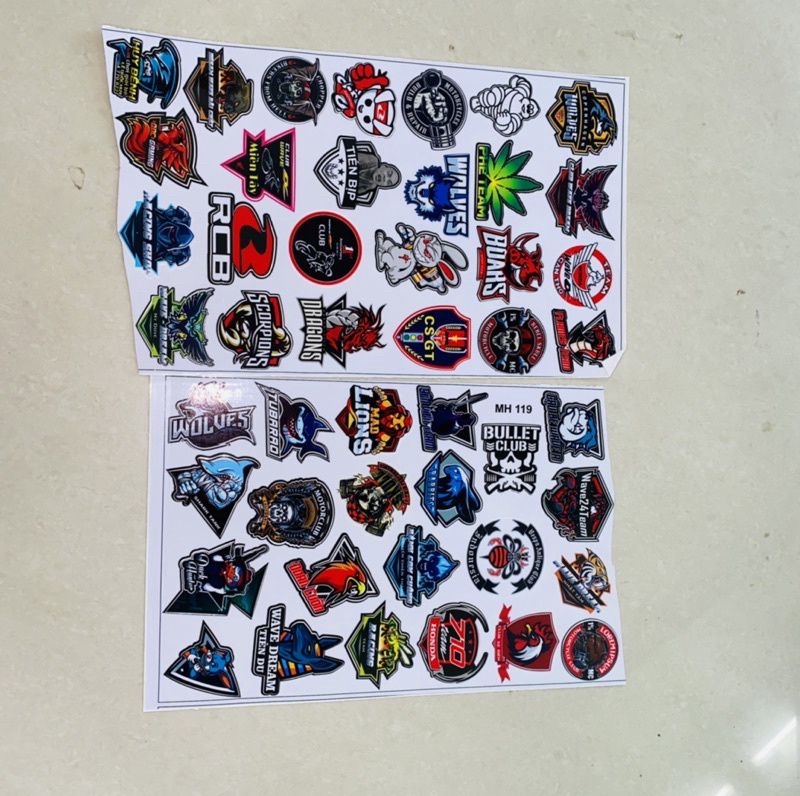 Combo 2 tấm logo dán nón bảo hiểm