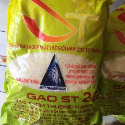 Gạo ST25 Lúa Tôm túi 5kg - Chính hãng Hồ Quang Cua Sóc Trăng