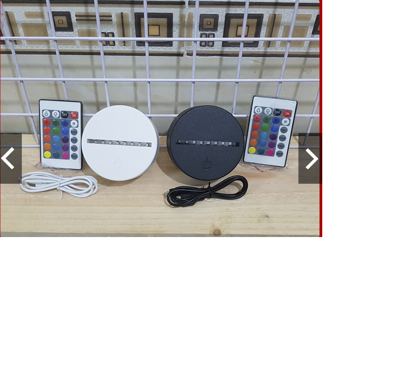 Đế Đèn LED 3D 16 Màu Cảm Ứng + Remote