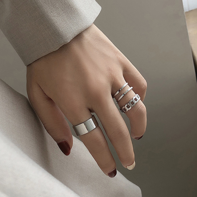 Set 3 nhẫn cá tính cực chất nam nữ