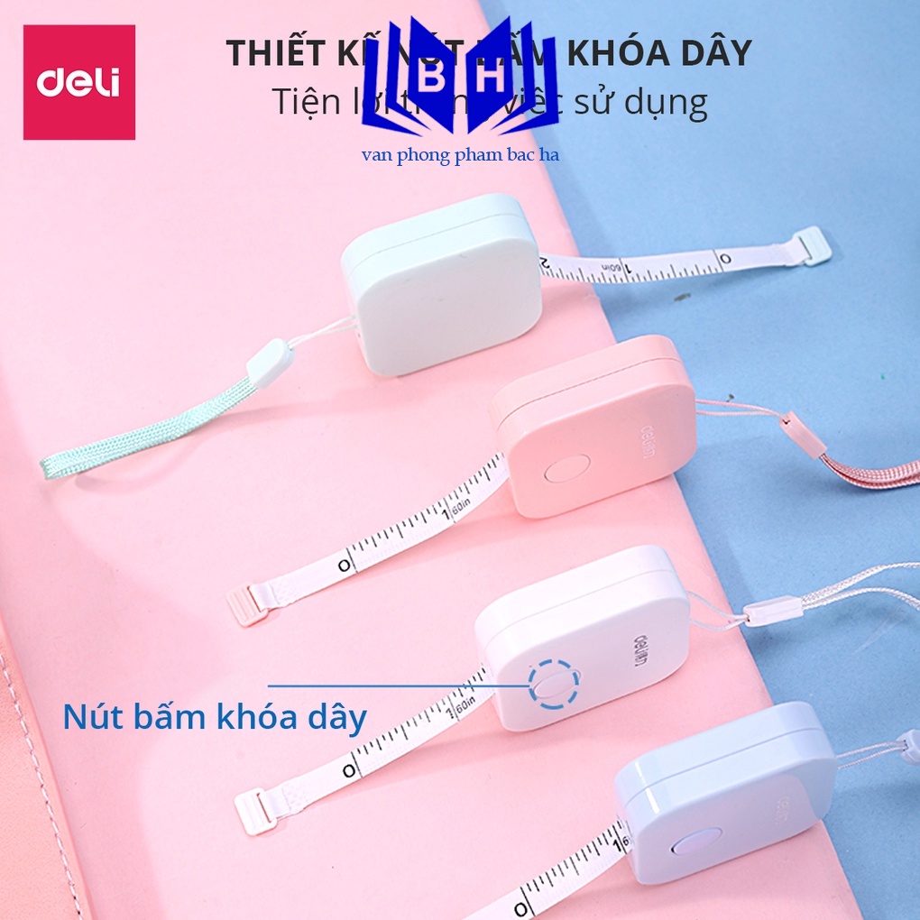 Thước dây cuộn Deli - 1.5m  - 79650 ( màu ngẫu nhiên )