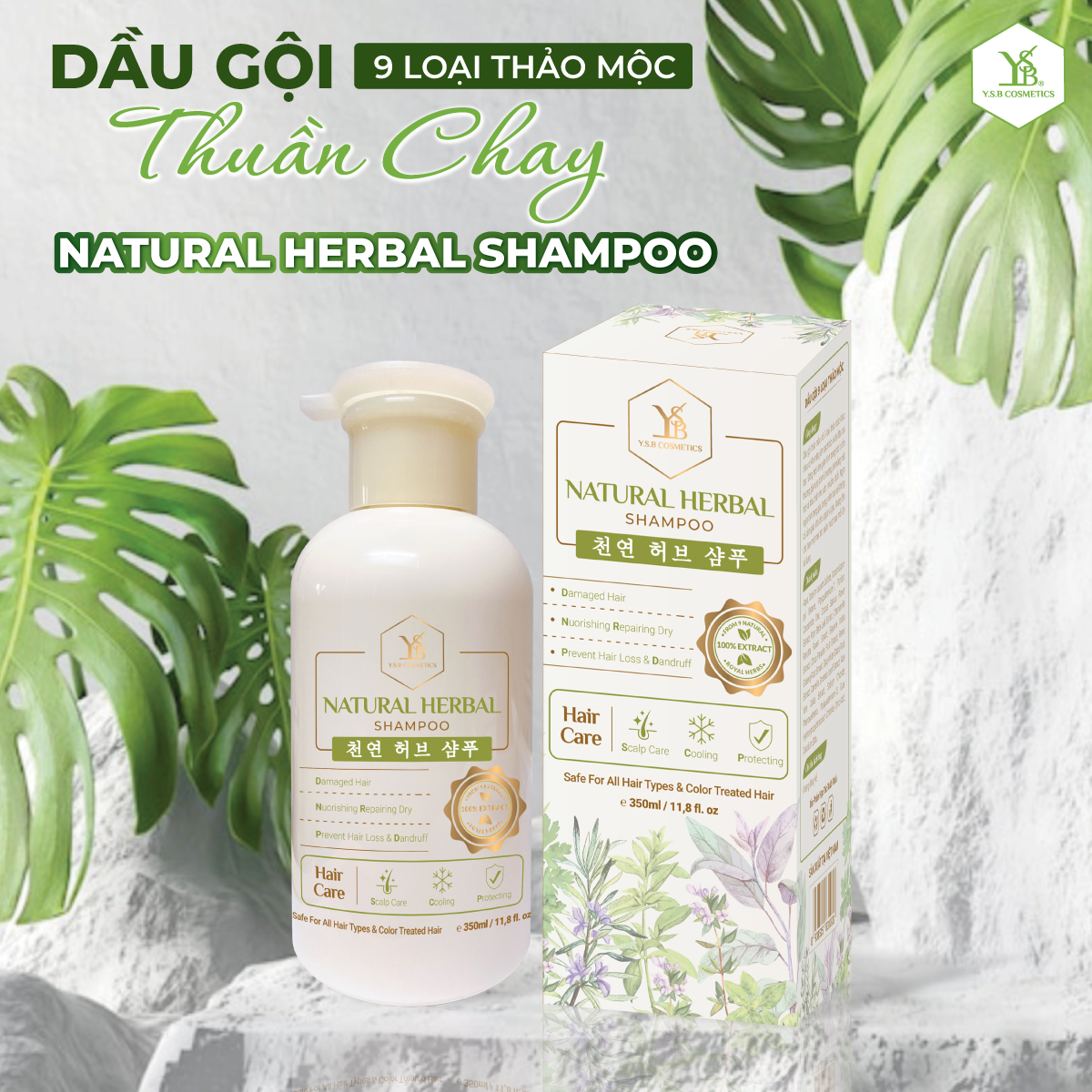 [HCM][YSB Cosmetics] Dầu gội đầu Thảo Mộc NATURAL HERBAL SHAMPOO