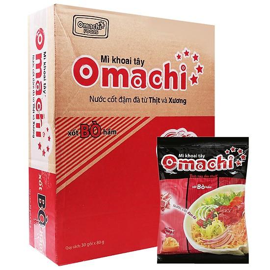 Mì Omachi Xốt Bò Hầm 80G (Thùng 30 Gói)