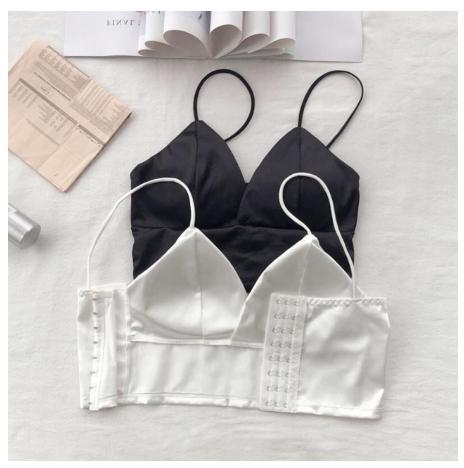 [HCM]Áo bra satin phi bóng móc cài sau lưng