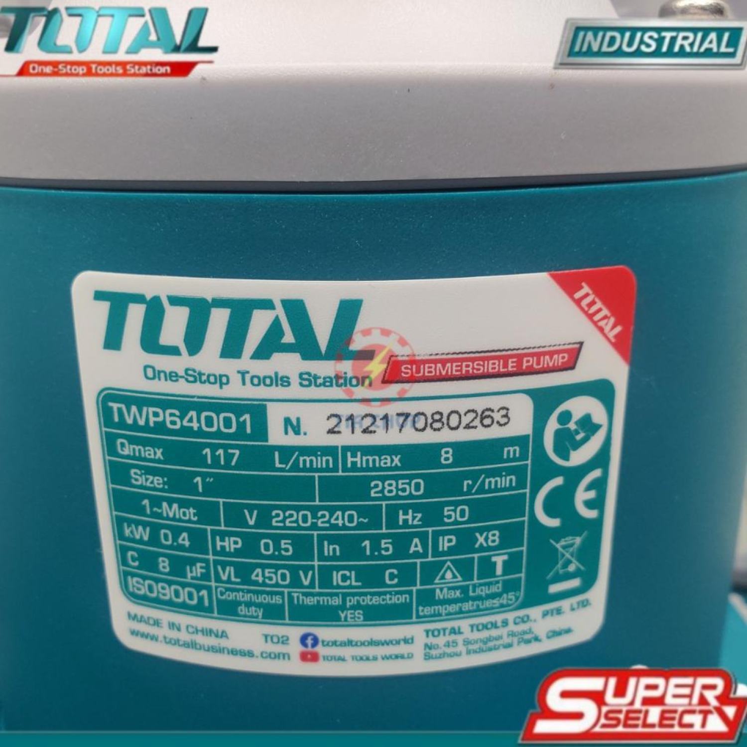Máy bơm chìm nước sạch 400W Total TWP64006