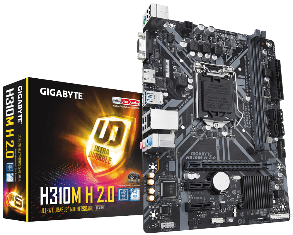 Mainboard GIGABYTE H310M H 2.0 (Intel H310, Socket 1151, m-ATX, 2 khe RAM DDR4) - Đã Qua Sử Dụng