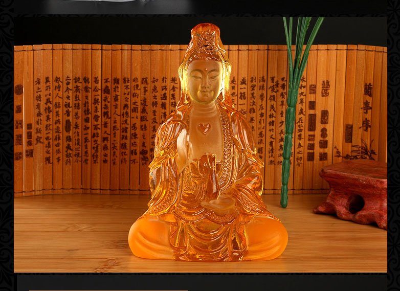 Tượng Quan Âm để xe ô tô Bằng Pha Lê