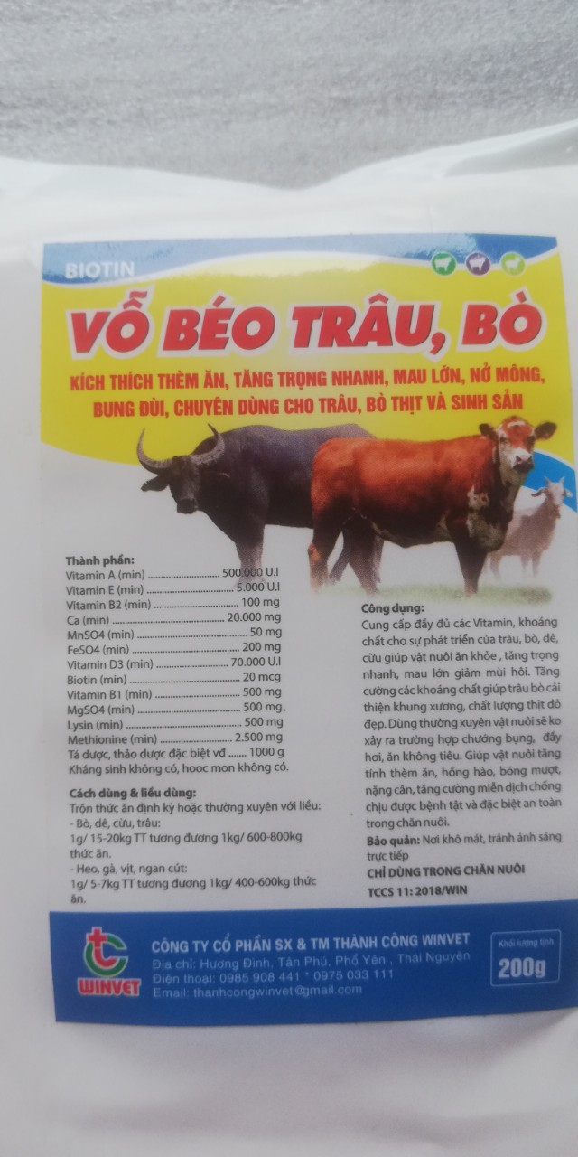 VỖ BÉO TRÂU, BÒ (1 KG/GÓI)