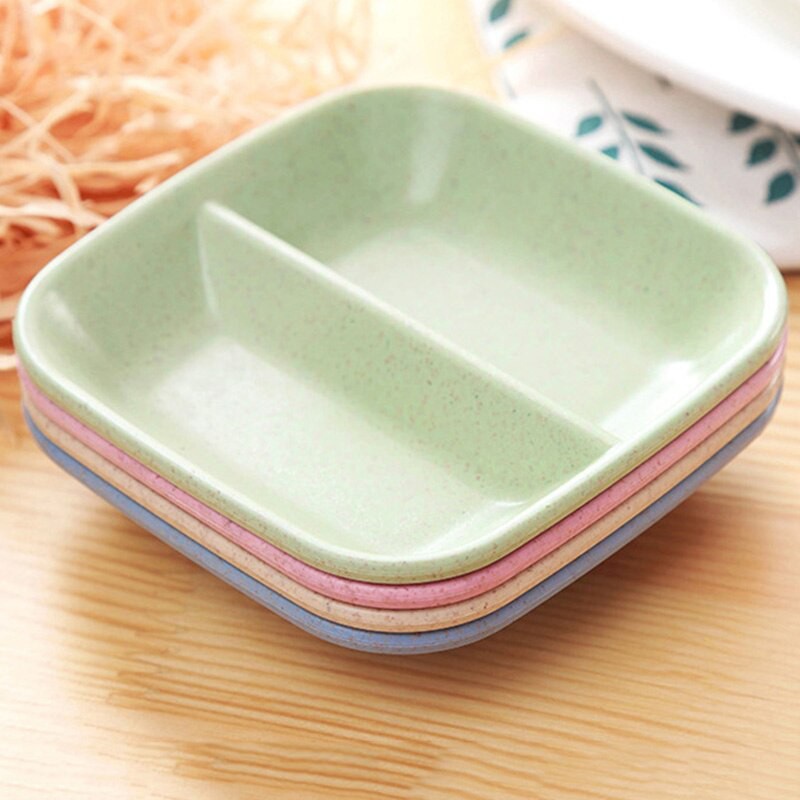 [HCM] Chén Bát Đựng Gia Vị 2 Ngăn Dĩa Đựng Nước Chấm H128