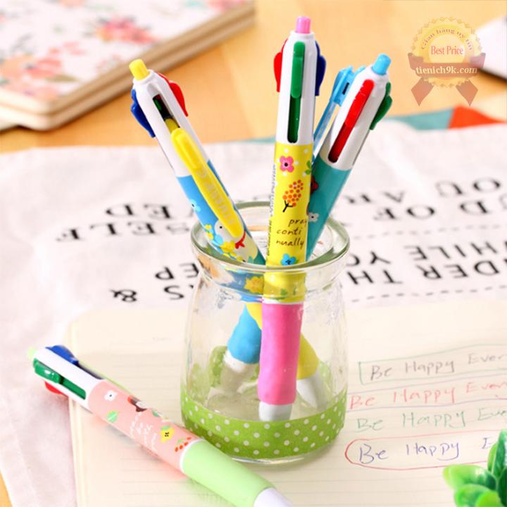 Combo 3 Bút bi 4 màu hình BTM dễ thương
