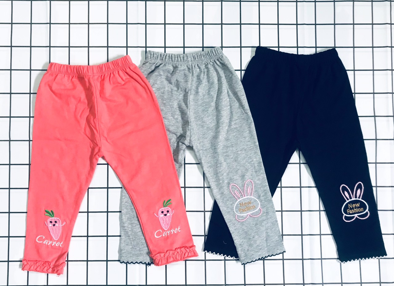Quần legging dài cho bé gái cotton thoáng mát
