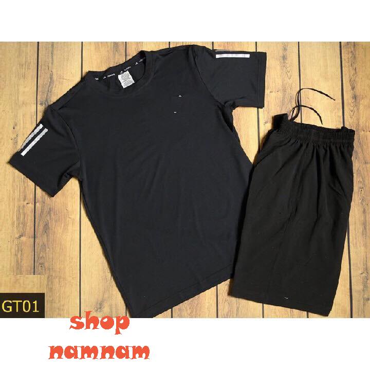 Bộ quần áo thể thao nam màu đen có big size