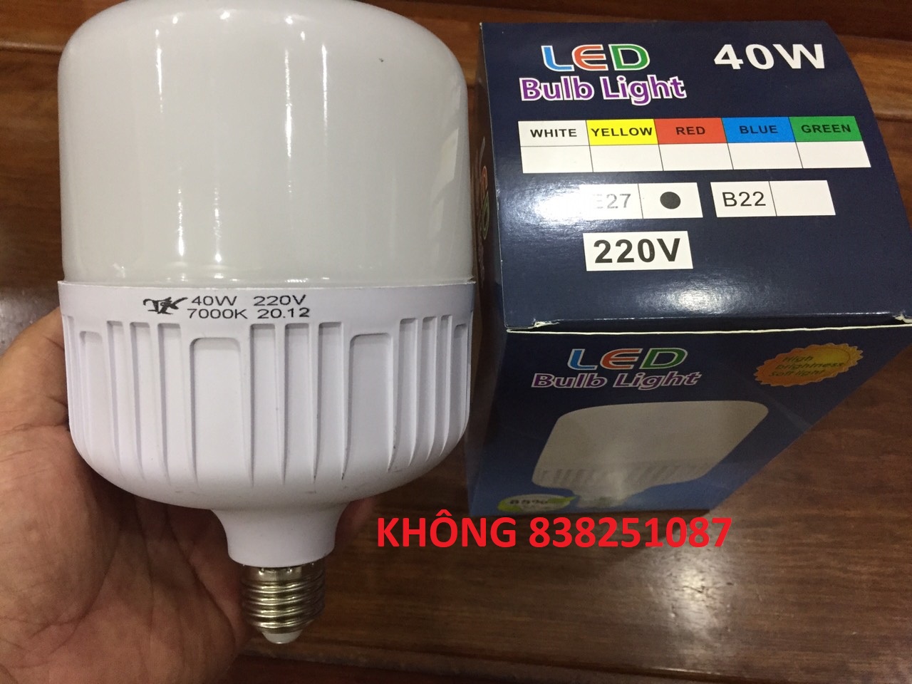 Bộ 2 bóng đèn led 40w e27