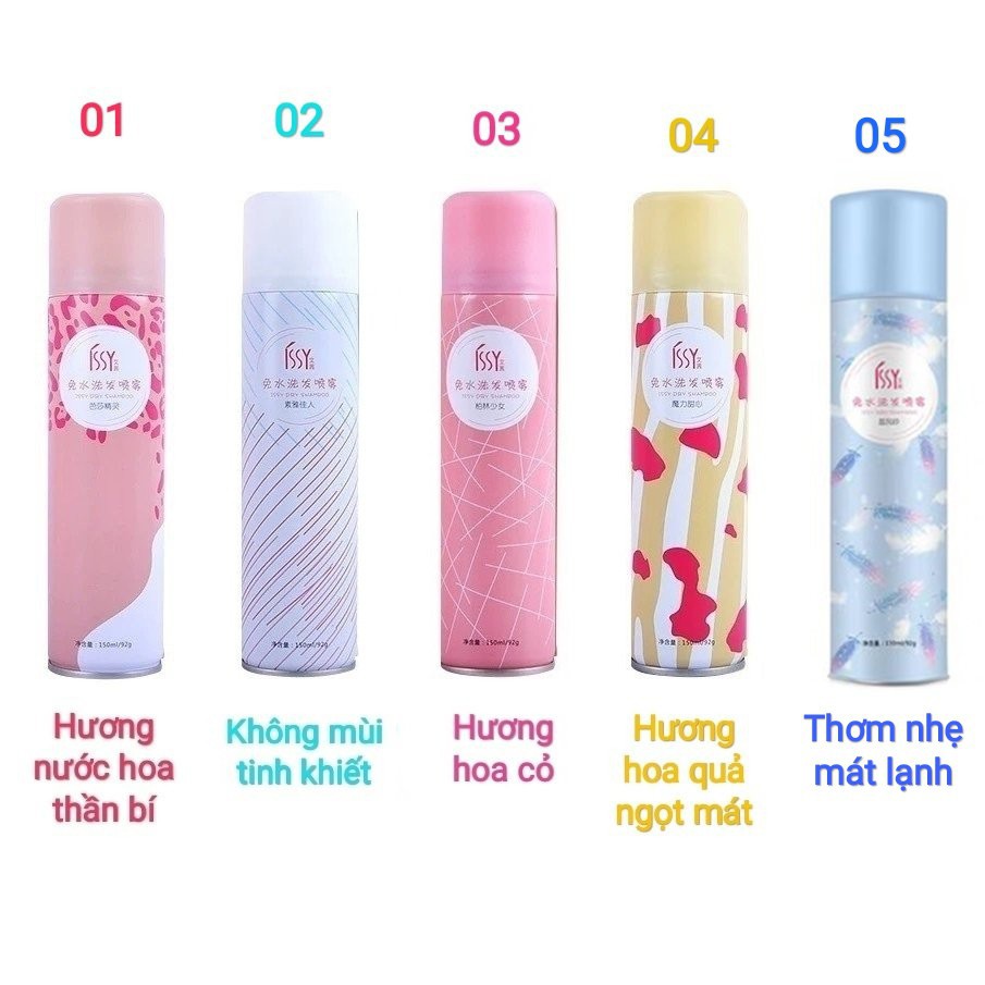 Dầu Gội Khô ISSY 150ml [Dạng Xịt]