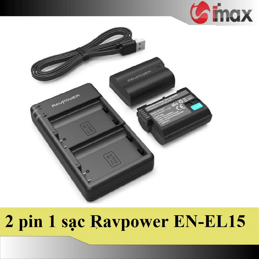 Bộ 02 pin & 01 sạc máy ảnh Ravpower EN-EL15 RP-PB057