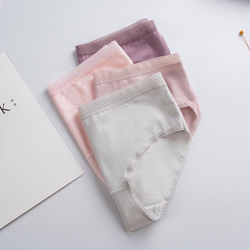 Combo 10 Quần Lót Cotton Cạp Lưới Cao Cấp (38-65kg)