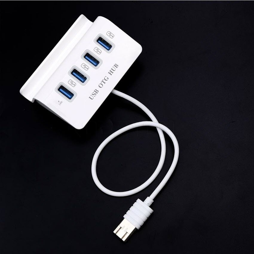 Micro USB OTG HUB 4 Ports USB 2.0 Adapter for Tablet Dock Mobile Phone Hold