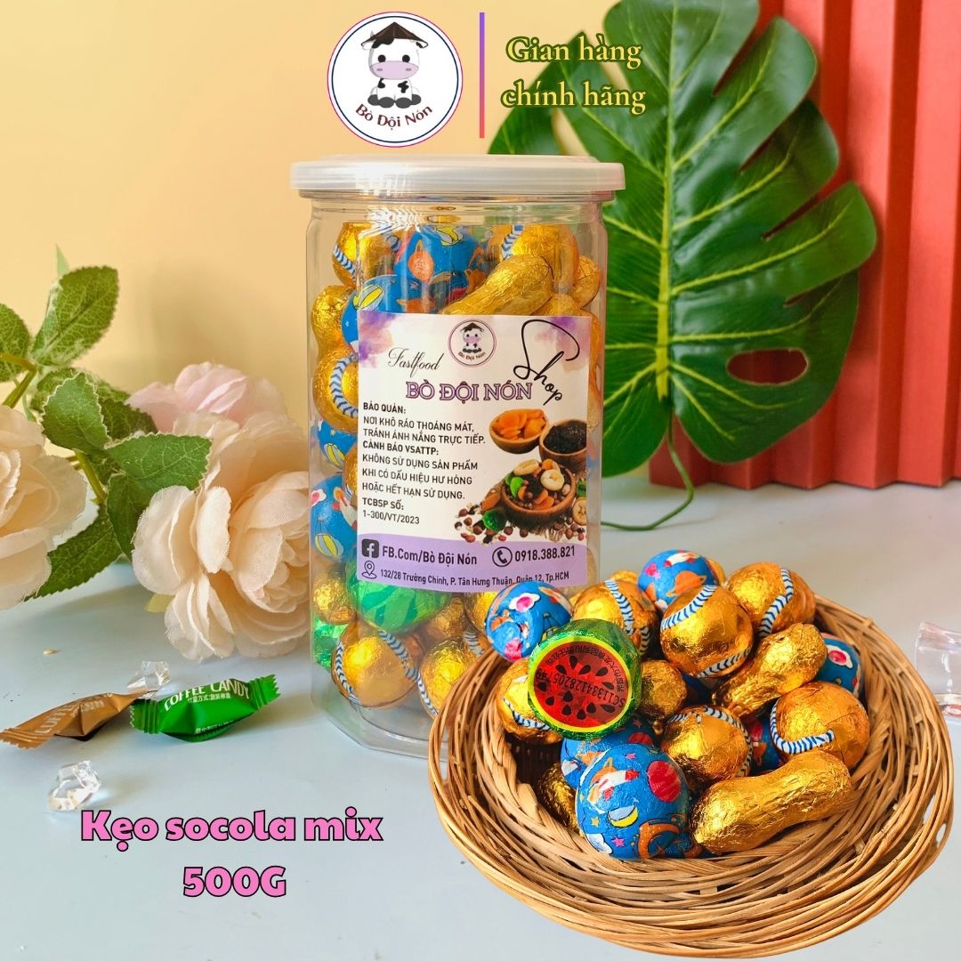 Combo kẹo socola mix vị bò đội nón