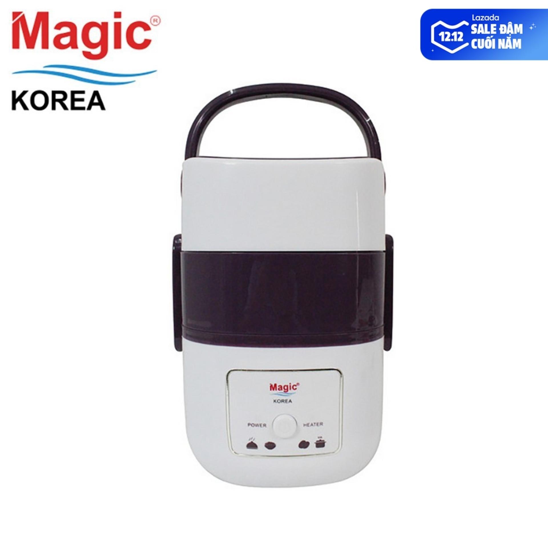 Hộp Nấu Và Hâm Nóng Cơm Lồng Inox 03 Tầng Magic Korea A06 (Trắng) Giảm Cực Hot Hộp Nấu Và Hâm Nóng Cơm Lồng Inox 03 Tầng Magic Korea A06 (Trắng) Giảm Cực Hot