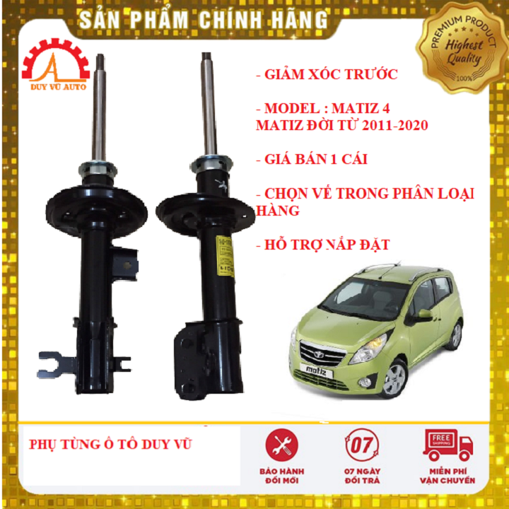 Giảm xóc trước deawoo matiz 4, matiz đời 2011- 2020, phuộc nhún trước matiz gloover hàng hàn quốc