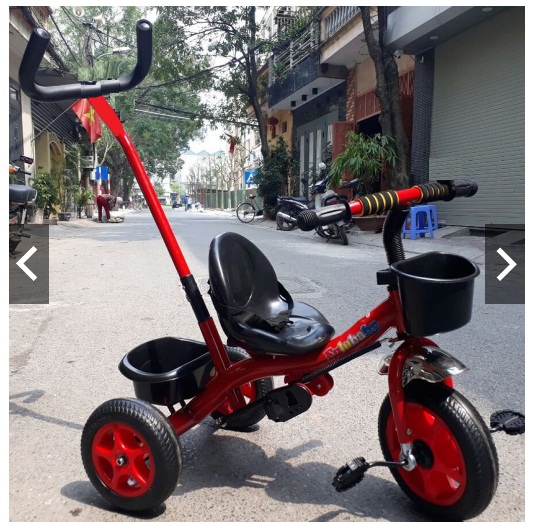 Xe đạp 3 bánh có cán đẩy mới 2020