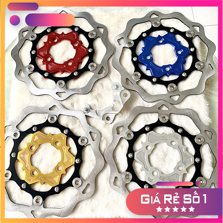 Đĩa KTM lòng đủ màu 260mm Tặng Kèm Lòng Đĩa + Ốc , Có pát heo 2 Pisston đối xứng Nissin/Adelin/Fando