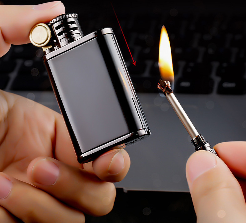 ( Chính Hãng ) Bật Lửa Xăng Đá CHIEF 2 Chế Độ Đánh Lửa ( Xài Xăng ) Có Hộp Đựng