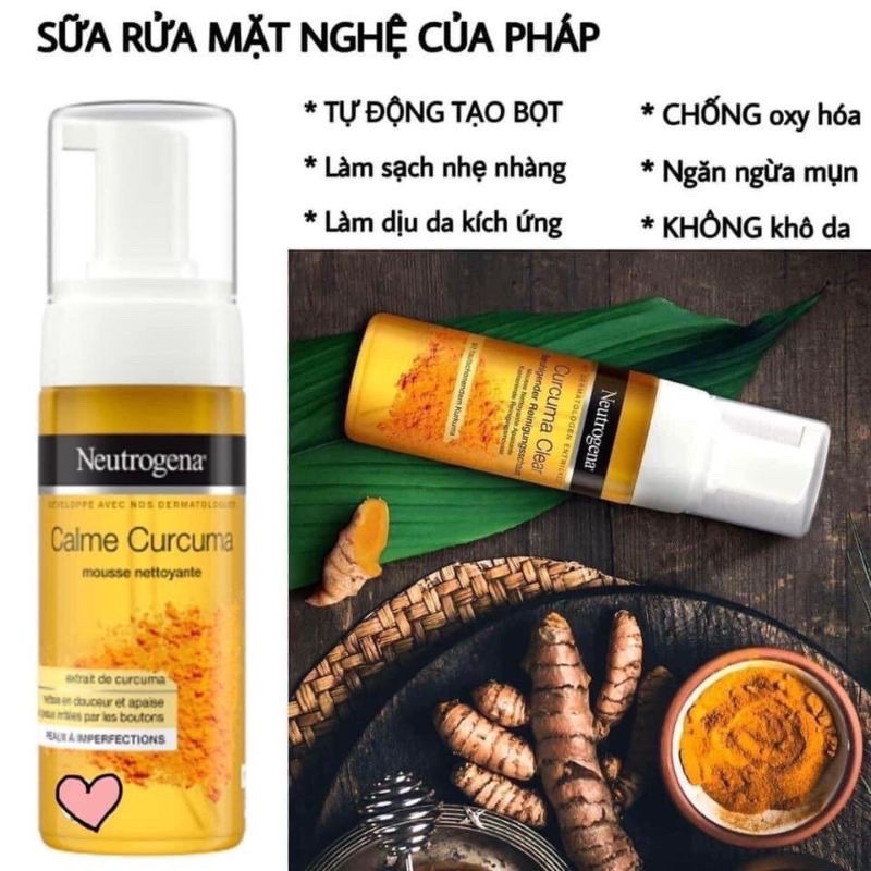 Sữa rửa mặt tinh chất nghệ Neutrogena Curcuma Clear