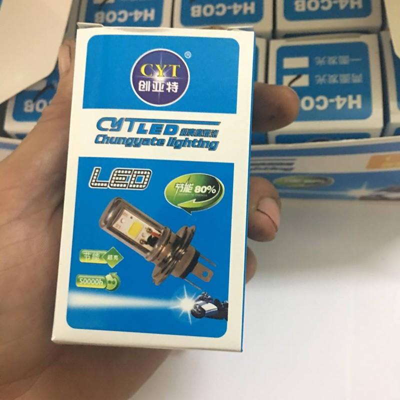 Đèn Pha Led 3 Chân H4 Xe Máy Loại Chạy Điện Bình
