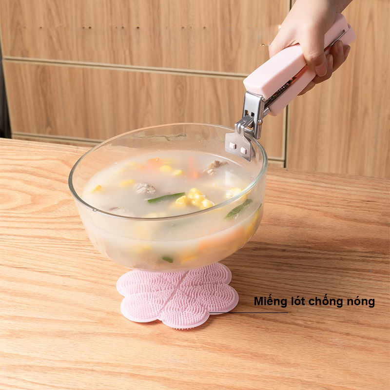 Bộ 6 dụng cụ kẹp gắp bát đĩa chống nóng