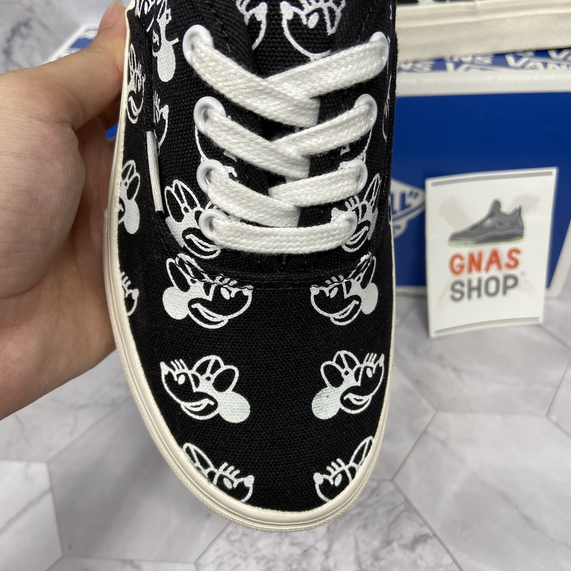 [HCM]Giày thể thao nữ Vans Mickey trắng đen chuẩn 1:1